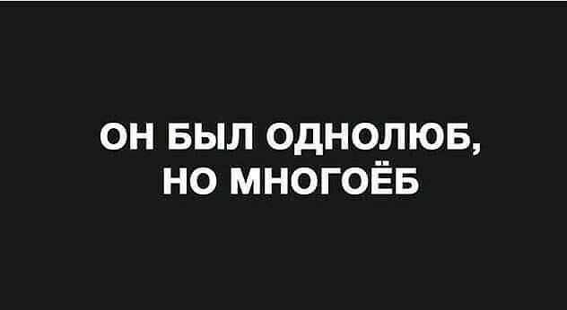 он выл однолюв но многоёв