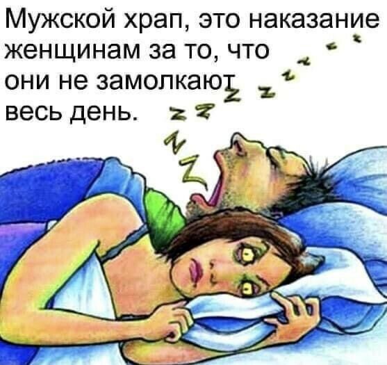 Мужской храп это наказание женщинам зато что они не замолкаюь _ ВЕСЬ ДВНЬ