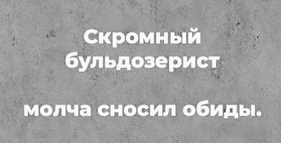 Скромный бульдозерист молча сносил обиды