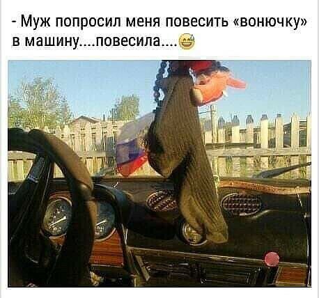 Муж попросил меня повесить вонючку в машину повесила