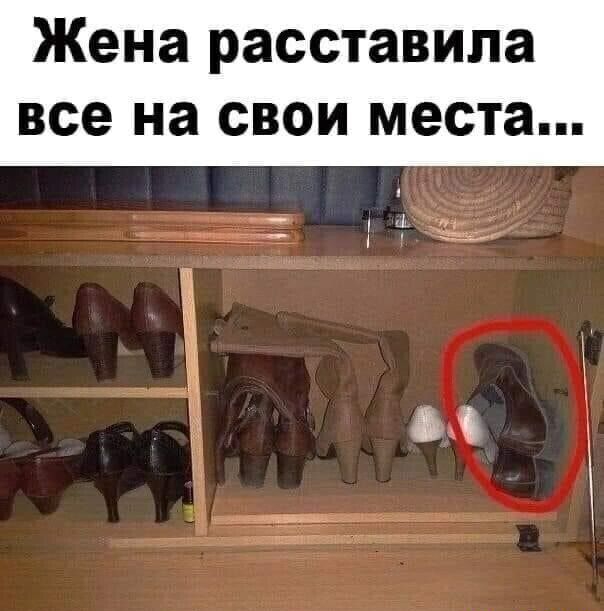 Жена расставила все на свои места П в