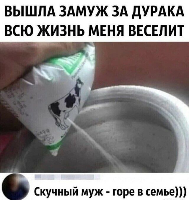 ВЫШЛА ЗАМУЖ ЗА дУРАКА ВСЮ ИЗНЬ МЕНЯ ВЕСЕЛИТ Скучный муж горе в семье
