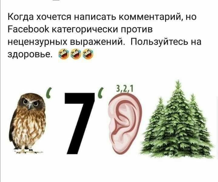 Когда хочется написать комментарий но РасеЬооК категорически против нецензурных выражений Пользуйтесь на здоровье и