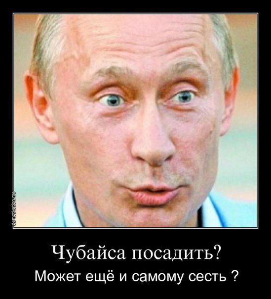 Чубайса посадить Может ещё и самому сесть
