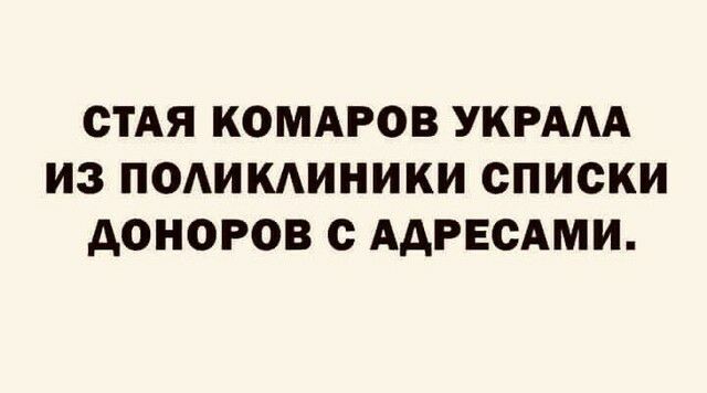 СТАЯ КОМАРОВ УКРААА ИЗ ПОАИКАИНИКИ СПИСКИ АОНОРОВ с ААРЕСАМИ