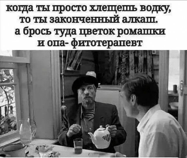 коща ты просто хлещепгь водку то ты законченный алкаш брось туда цветок ромашки и опа фитотерапевт 3