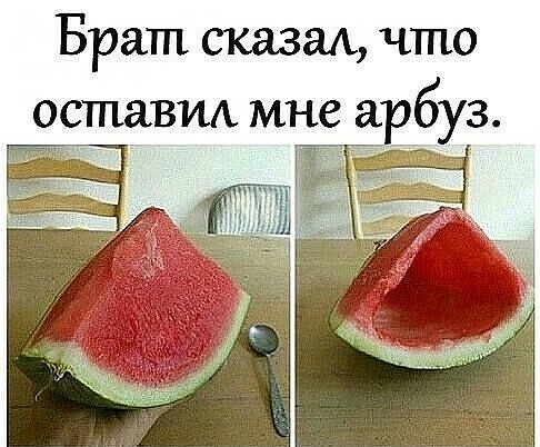 Брат сказал что оставиих мне арбуз