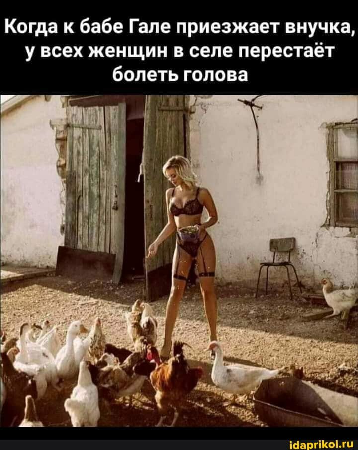 Когда к бабе Гале приезжает внучка у всех женщин в селе перестаёт болеть голова