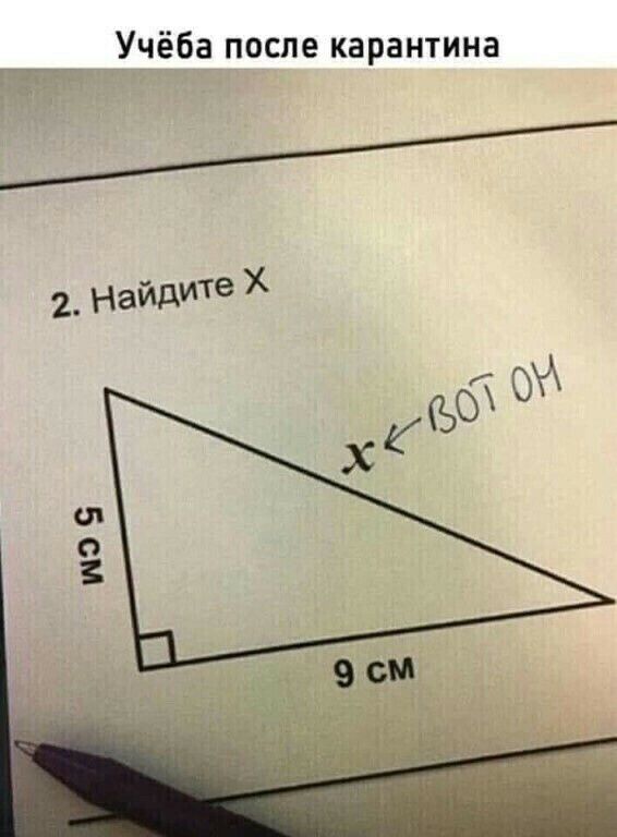 Учёба после карантина 2 Найдите х