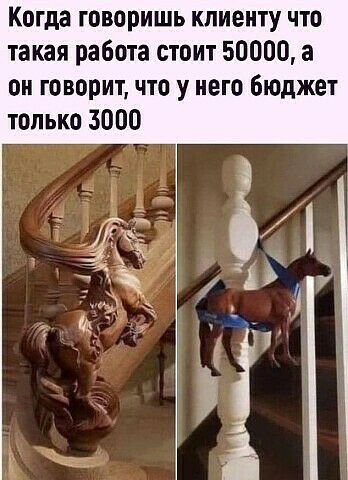 Когда говоришь клиенту что такая работа стоит 50000 а он говоритчто у него Бюджет только 3000