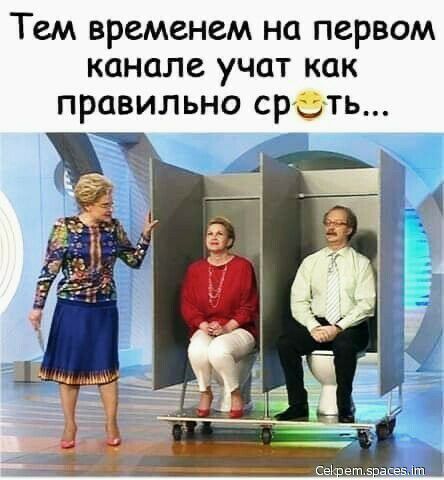 Тем временем на первом канале учат как правильно срать