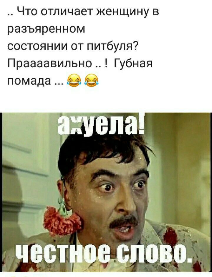 Что отличает женщину в разъяренном состоянии от питбуля Праааавильно Губная помада