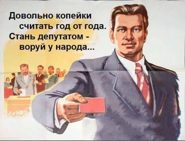 довольно копейки считать год от года Стань депутатом воруй у народа