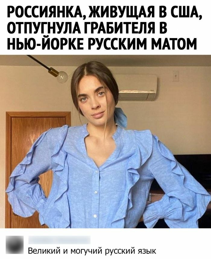 РОССИЯНКАЖИВУЩАЯ В США ОТПУЕНУЛА ГРАБИТЕЛЯ В НЬЮ ИОРКЕ РУССКИМ МАТОМ Великий и могучий русский язык