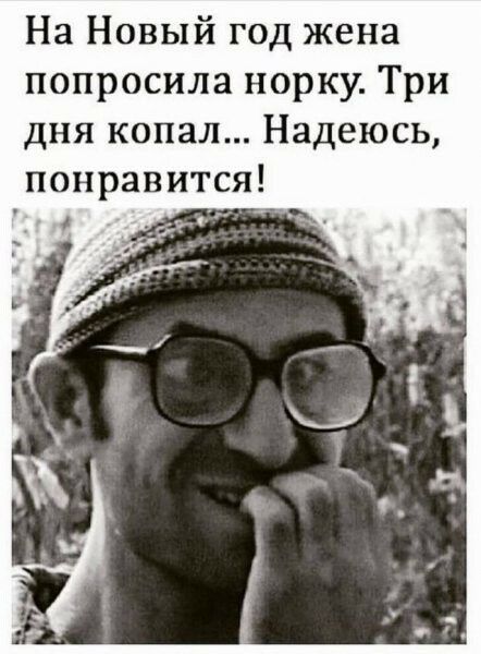 На Новый год жена попросиланоркуТфи днякопалНадеюсц понравится