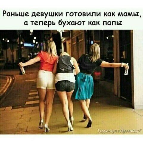 Раньше девушки готовили как мамы и теперь бухают как папы п дррддх