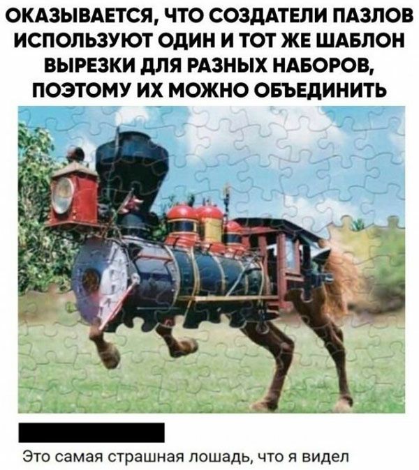 ОКАЗЫВАЕТСЯ ЧТО СОЗДАТЕЛИ ПАЗЛОВ ИСПОЛЬЗУЮТ ОДИН И ТОТ ЖЕ ШАБЛОН ВЫРЕЗКИ дЛЯ РАЗНЫХ НАБОРОВ ПОЭТОМУ ИХ МОЖНО ОБЪЕДИНИТЬ _ __ Ё ЭТО самая страшная ПОШЭДЬ ЧТО Я ВИДЕЛ
