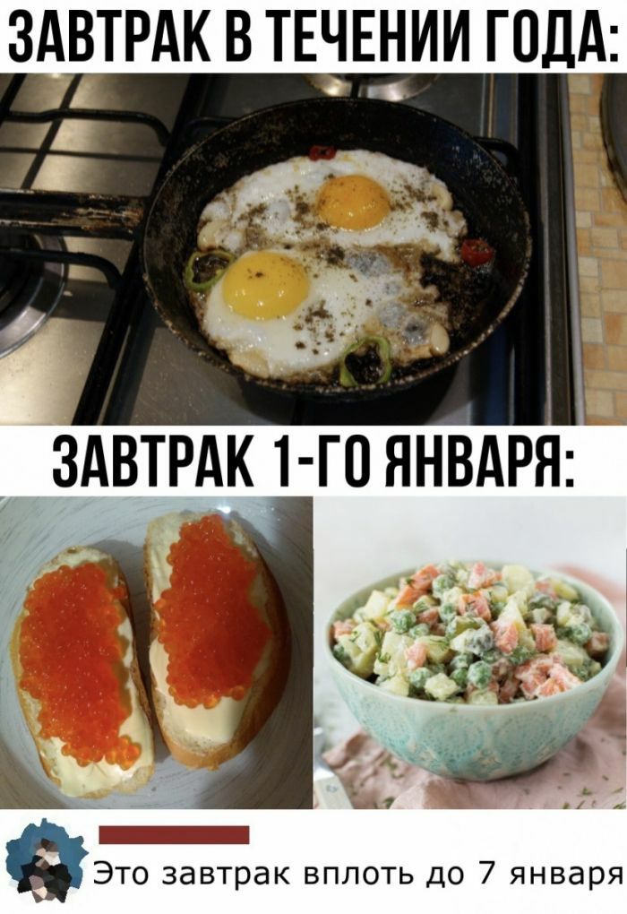 ЗАВТРАК В ТЕЧЕНИИ ГОДА ЗАВТРАК 1 П ЯНВАРЯ А Это завтрак вплоть до 7 января