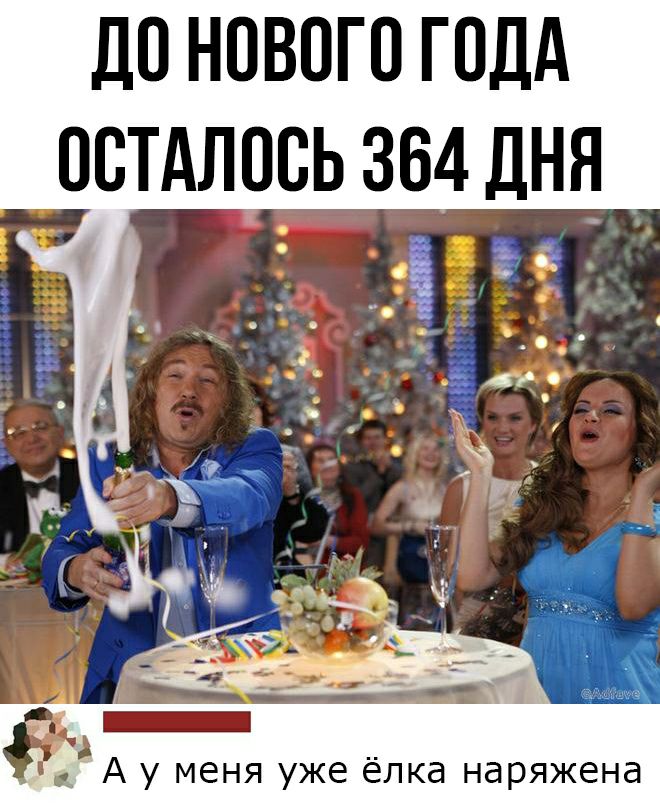 дО НОВОГО ГОДА ООТАЛООЬ 364 ДНЯ д А у меня уже елка наряжена