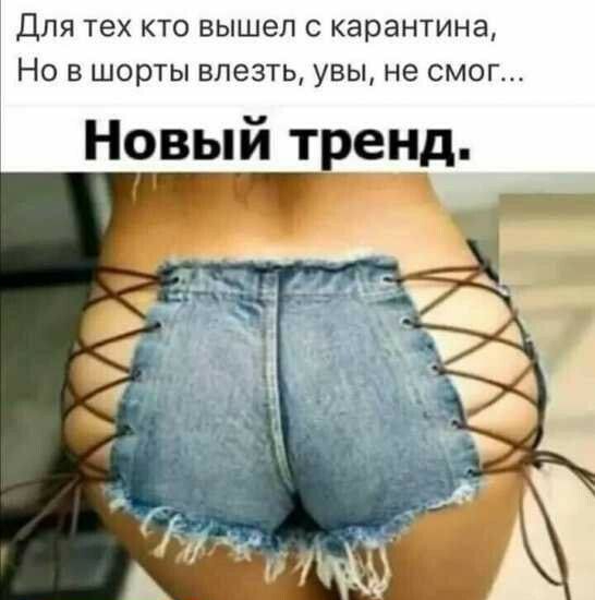 Для тех кто вышел карантина Но в шорты влезть увы не смог Новый т енд