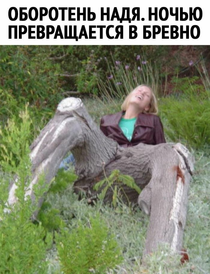 ОБОРОТЕНЬ НАДЯ НОЧЬЮ ПРЕВРАЩАЕТСЯ В БРЕВНО