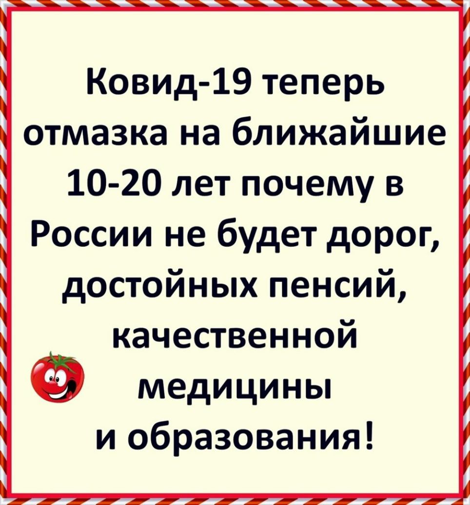 Ковид 19 теперь отмазка на ближайшие 10 20 лет почему в России не будет дорог достойных пенсий качественной медицины и образования