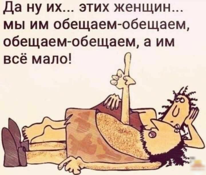 Да ну их этих женщин мы им обещаем обещаем обещаем обещаем а им всё мало Г
