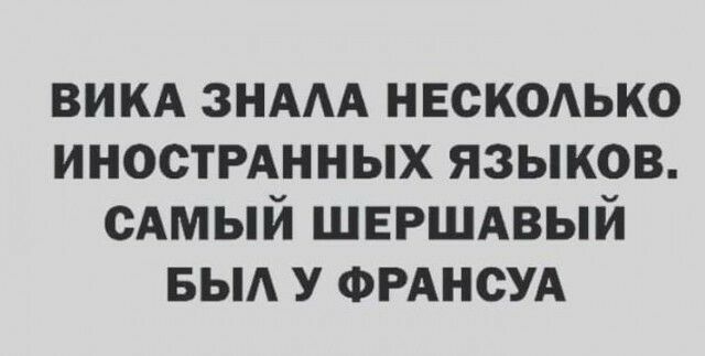 викд ЗНААА нвскодько иностРАнных языков сАмый швршдвый выд у ФРАНСУА