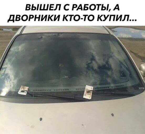 ВЫШЕЛ С РАБОТЫ А ДВОРНИКИ КТ О ТО КУПИЛ