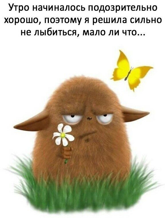 УТРО НЭЧИНЗЛОСЬ ПОДОЗРИТЕЛЬНО ХОРОШО ПОЭТОМУ Я решила СИЛЬНО не ЛЫбИТЬСЯ МЭЛО ЛИ ЧТО