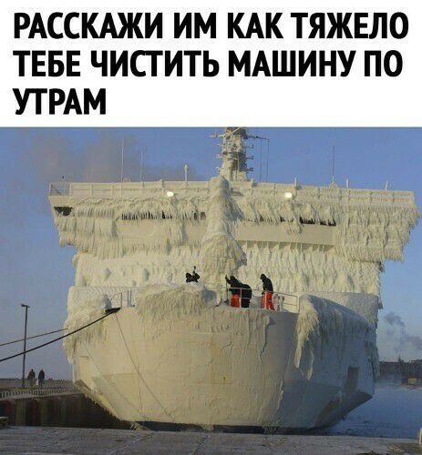 РАССКАЖИ ИМ КАК ТЯЖЕЛО ТЕБЕ ЧИСТИТЬ МАШИНУ ПО УТРАМ