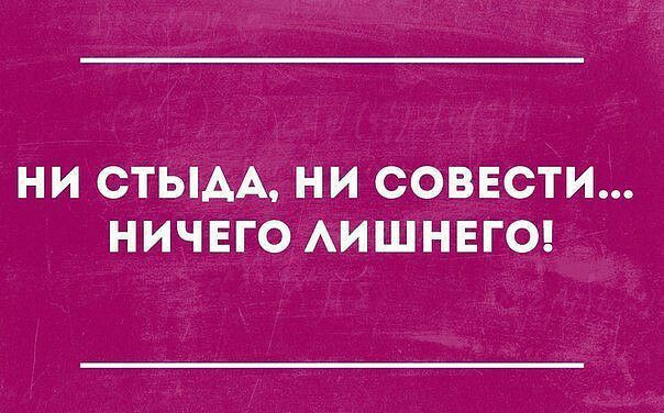 НИ СТЫАА НИ СОВЕСТИ НИЧЕГО АИШНЕГО