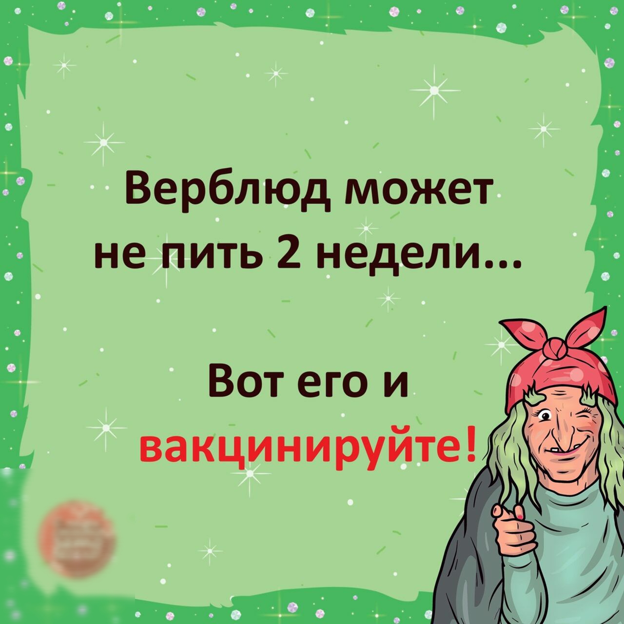 ВерблЮд м9жет не пить 2 недели Вот его и вакЦинируйте