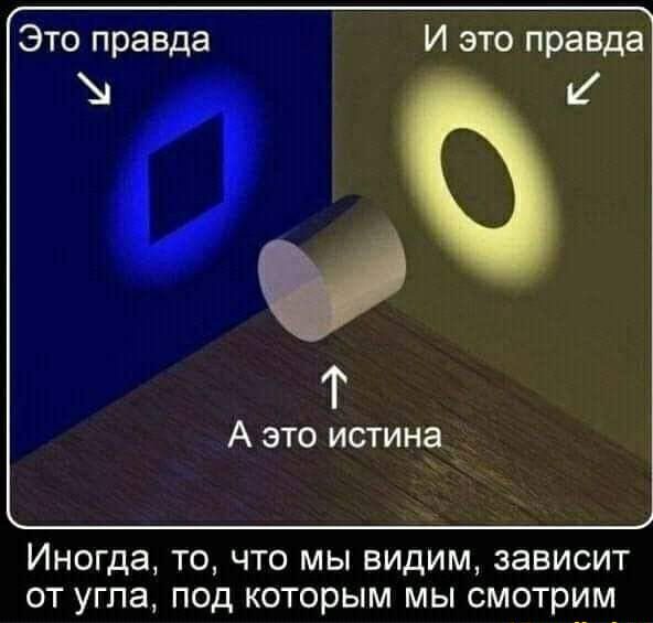 Это правда И это правда Г А это истина Иногда то что мы видим зависит от угла под которым мы смотрим
