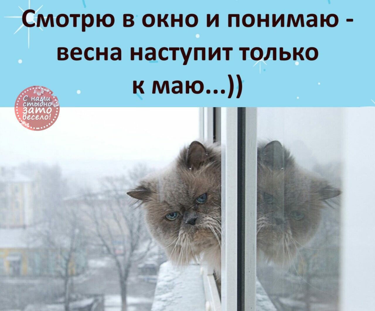 СМОТРЮ В ОКНО И ПОНИМЗЮ ВЕСНЗ наступит ТОЛЬКО
