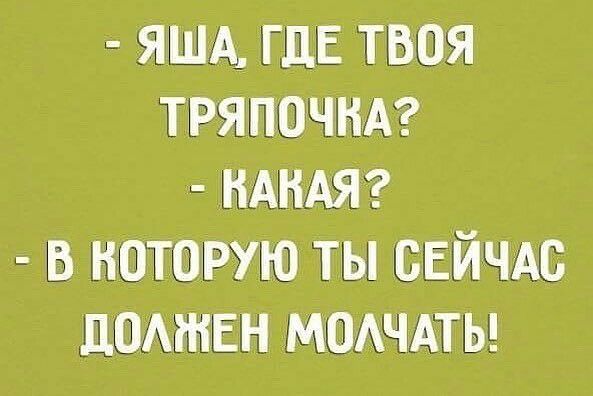 яшд ГДЕ твоя тряпочндг НАНАЯ в которую ты СЕЙЧАС дожен МОАЧАТЬ