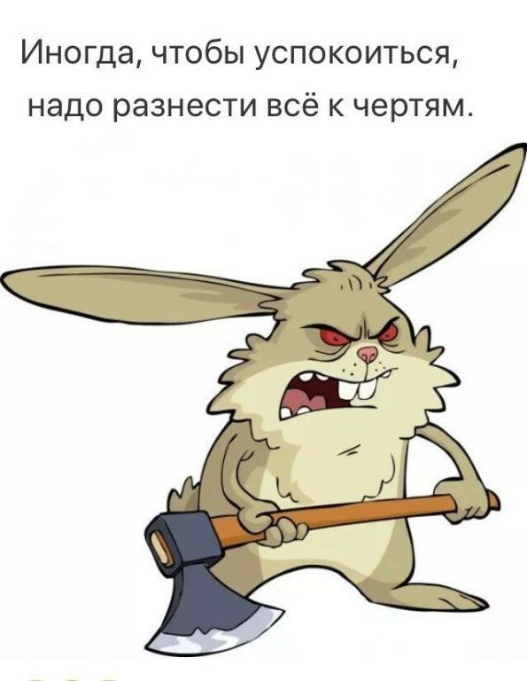 Иногда чтобы успокоиться надо разнести ВСё К чертям