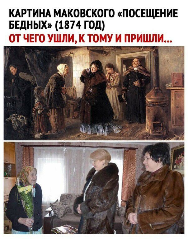 КАРТИНА МАКОВСКОГО ПОСЕЩЕНИЕ БЕДНЫХ 1874 ГОД ОТ ЧЕГО УШЛИ К ТОМУ И ПРИШЛИ