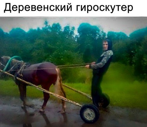 Деревенский гироскутер