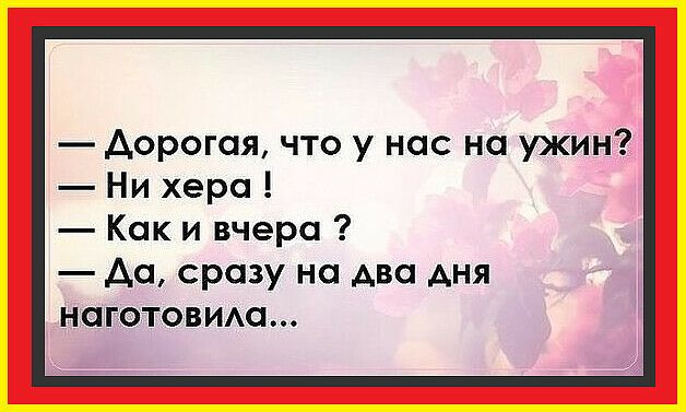 дорогая что у нас на ужин Ни хера Как и вчера Аа сразу на два Аня наготовимч