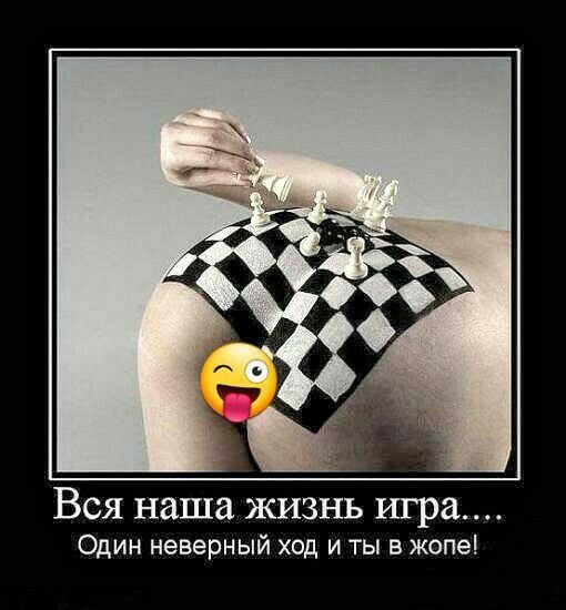 Вся наша жизнь игра Один неверный ход и ты в жопе