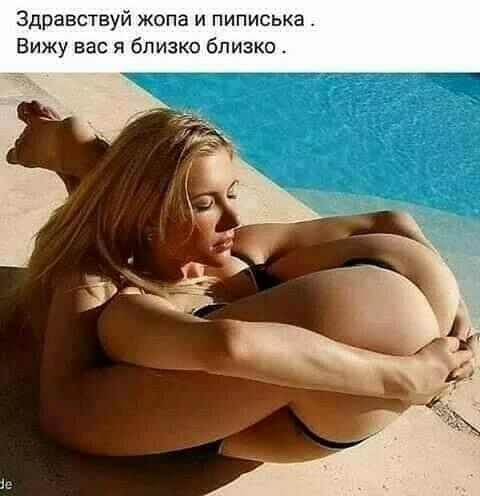 Здравствуй жопа и пиписька Вижу вас я близко близко