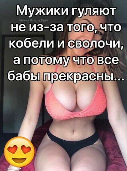Мужики гуляюто не из за тіегіочт кобели и с