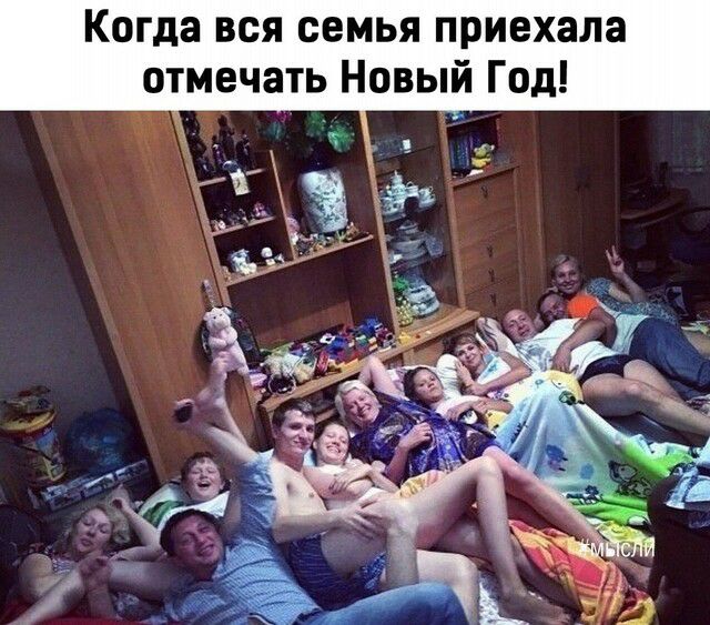 Когда вся семья приехала отмечать Новый Год