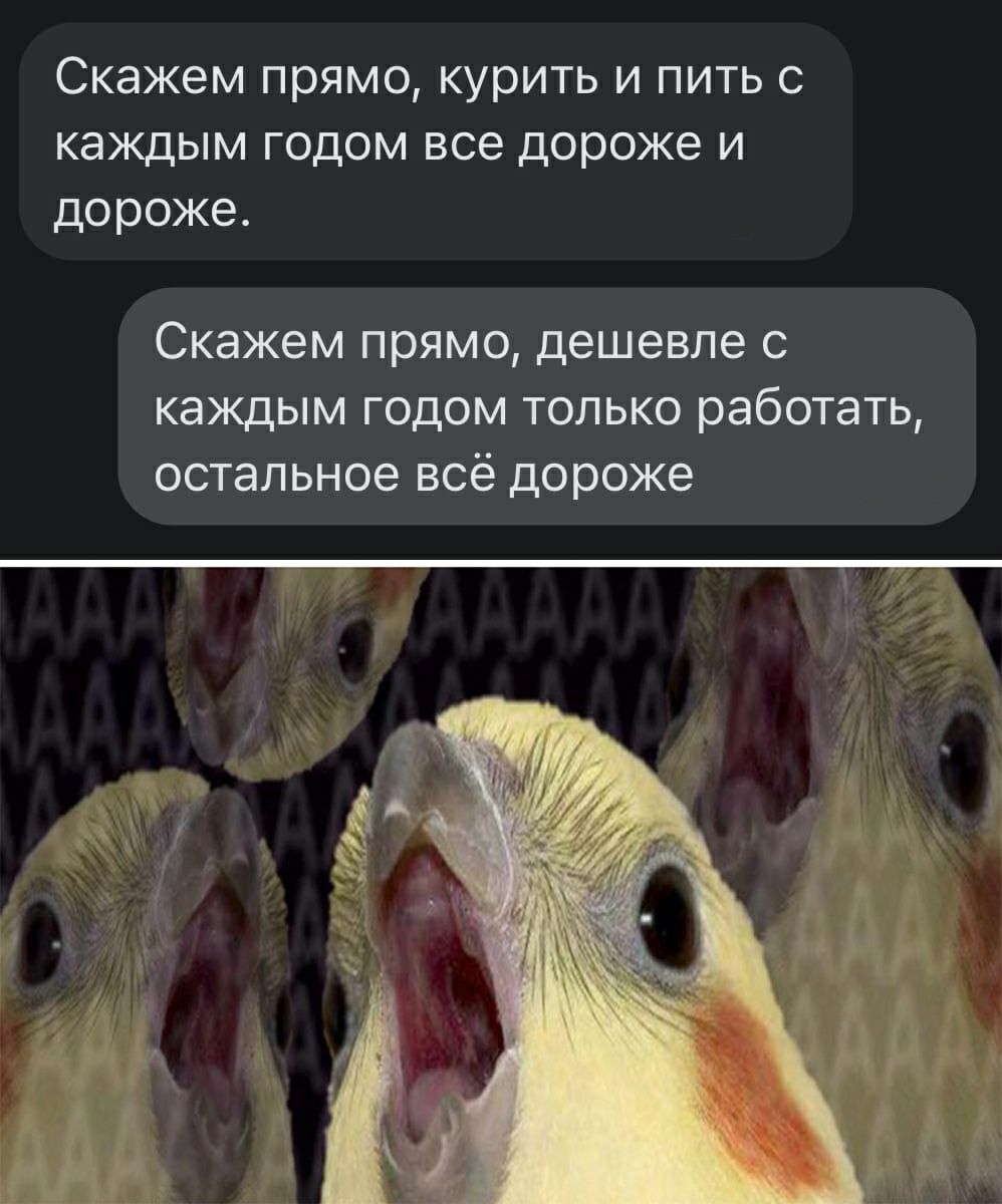 Скажем прямо курить и пить с каждым годом все дороже и дороже Скажем прямо дешевле с каждым годом только работать остальное всё дороже