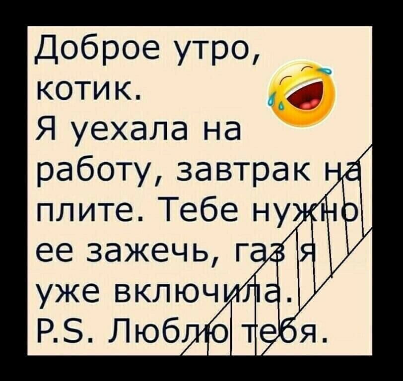 Доброе утро котик _ Я уехала на