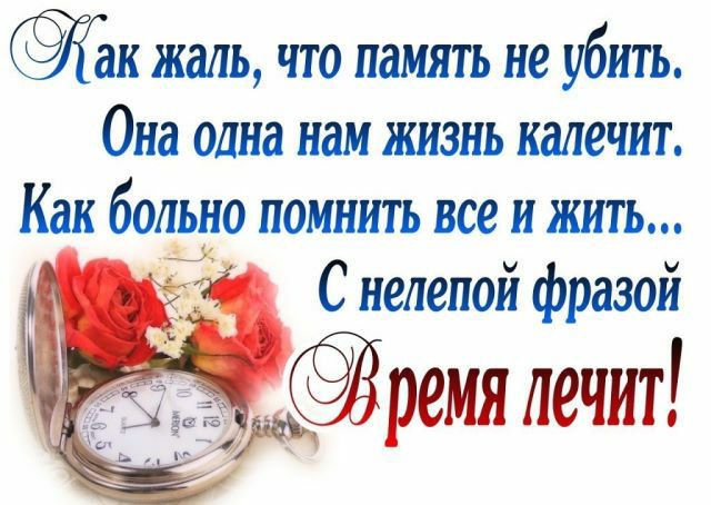 Тгж жаль что память не убить Она одна нам жизнь калечит Как больно помнить все и жить С нелепои фразой ремя лечит