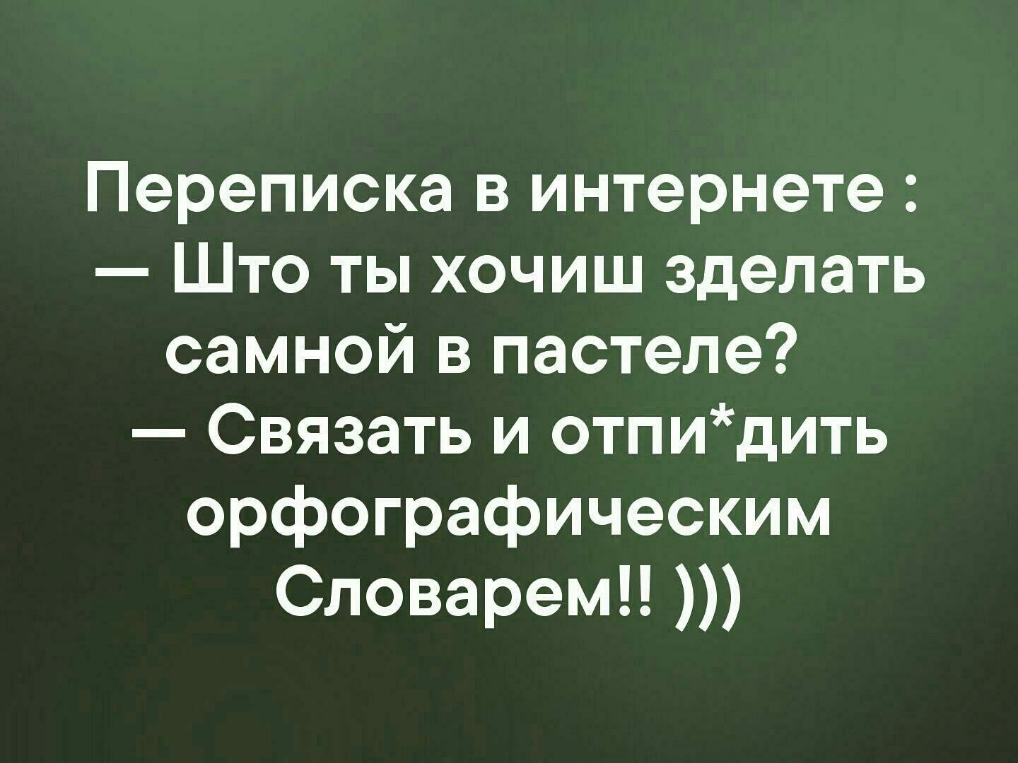 Переписка в интернете Што ты хочиш зделать самной в пастеле Связать и отпидить орфографическим Словарем