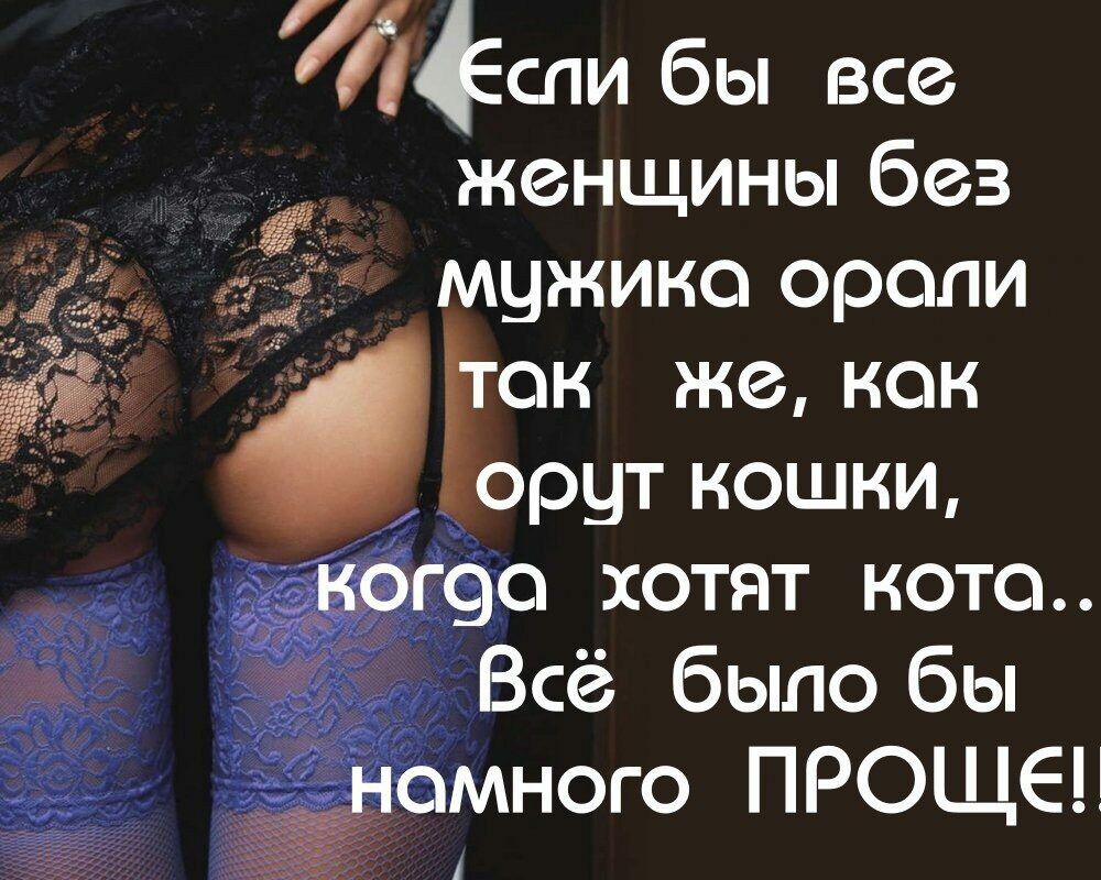тёти бы все _ женщины без __ мужика орали так же как орут кошки хотят кота Всё было бы много ПРОЩЕН