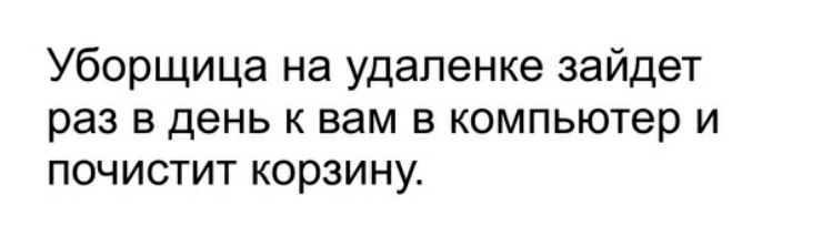 Уборщица на удаленке зайдет раз в день к вам в компьютер и почистит корзину